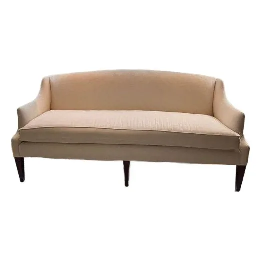 Upholstered Apartment Sofa With Ottoman & Designer Pillows