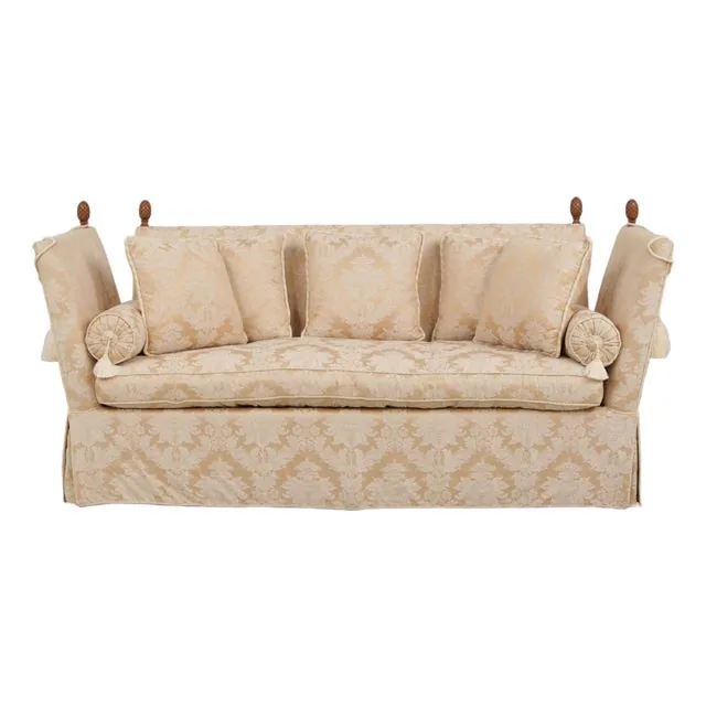 Martin Custom Damask Upholstered Sofa