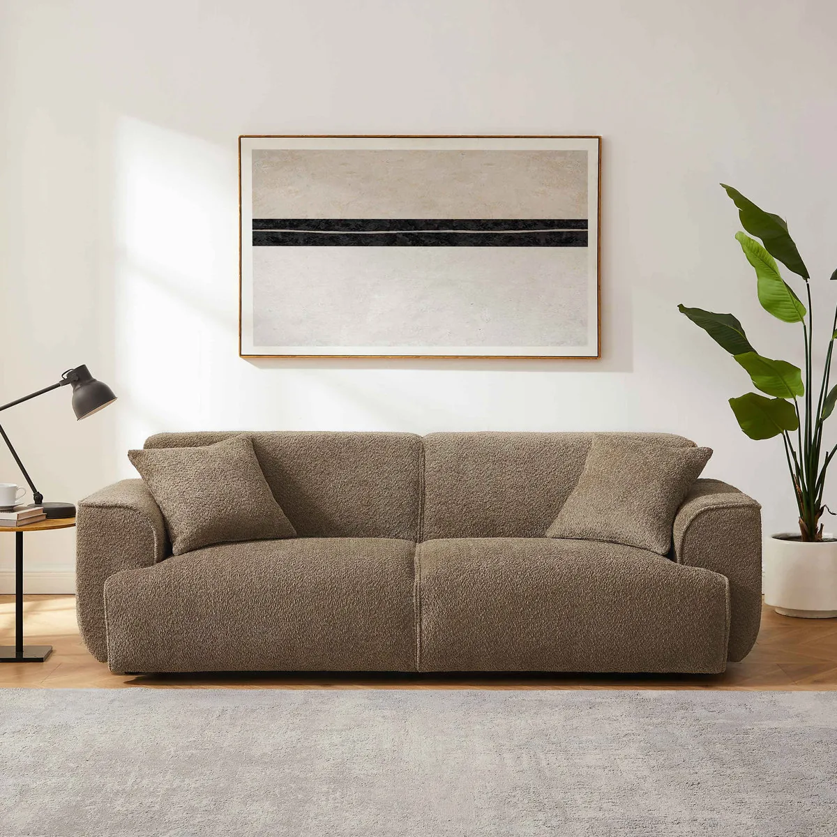 Minimore Modern style sofa 91" W Upholstered 3-Seater Sofa (Latitude Run)