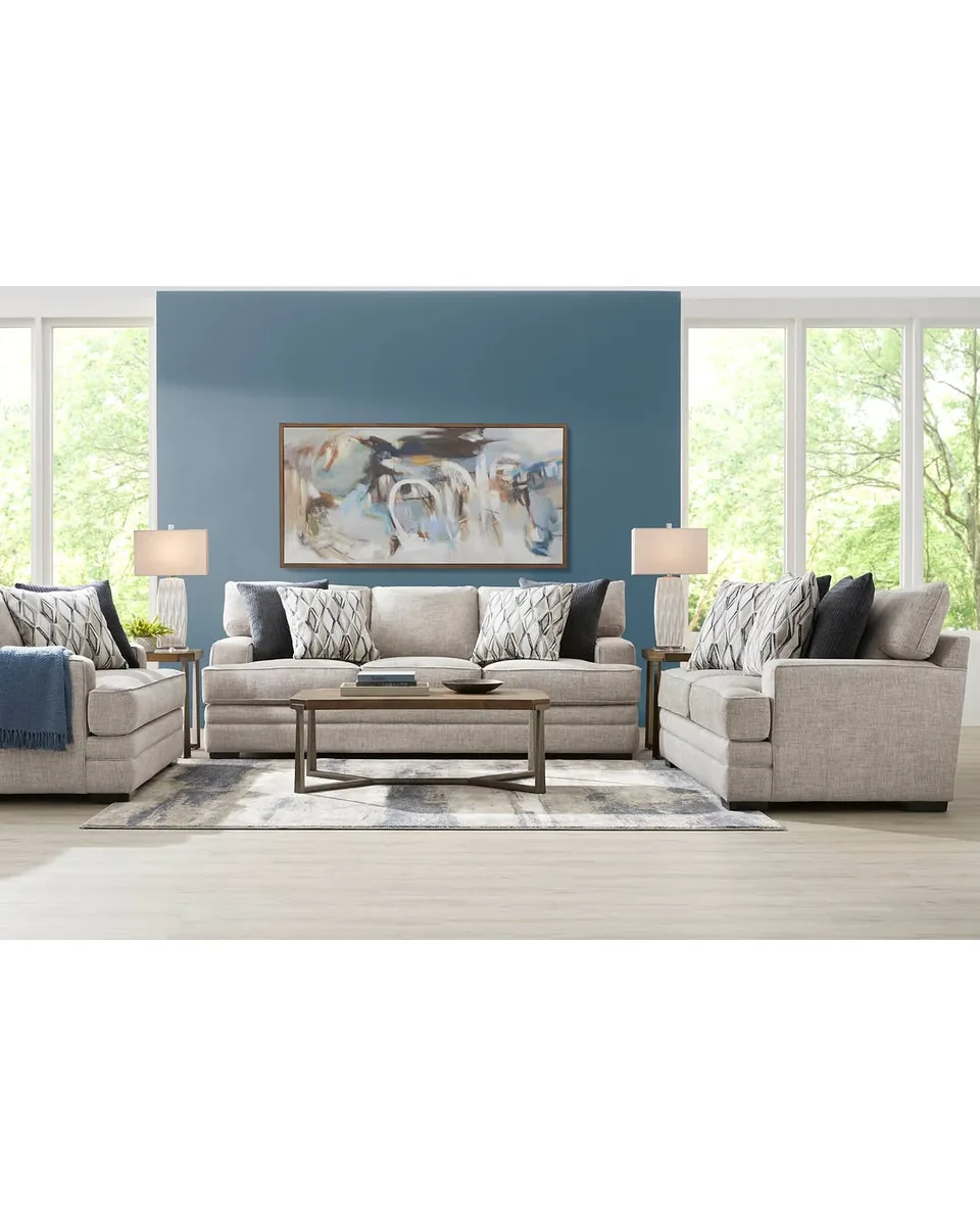Morgan Falls Gray 7 Pc Living Room