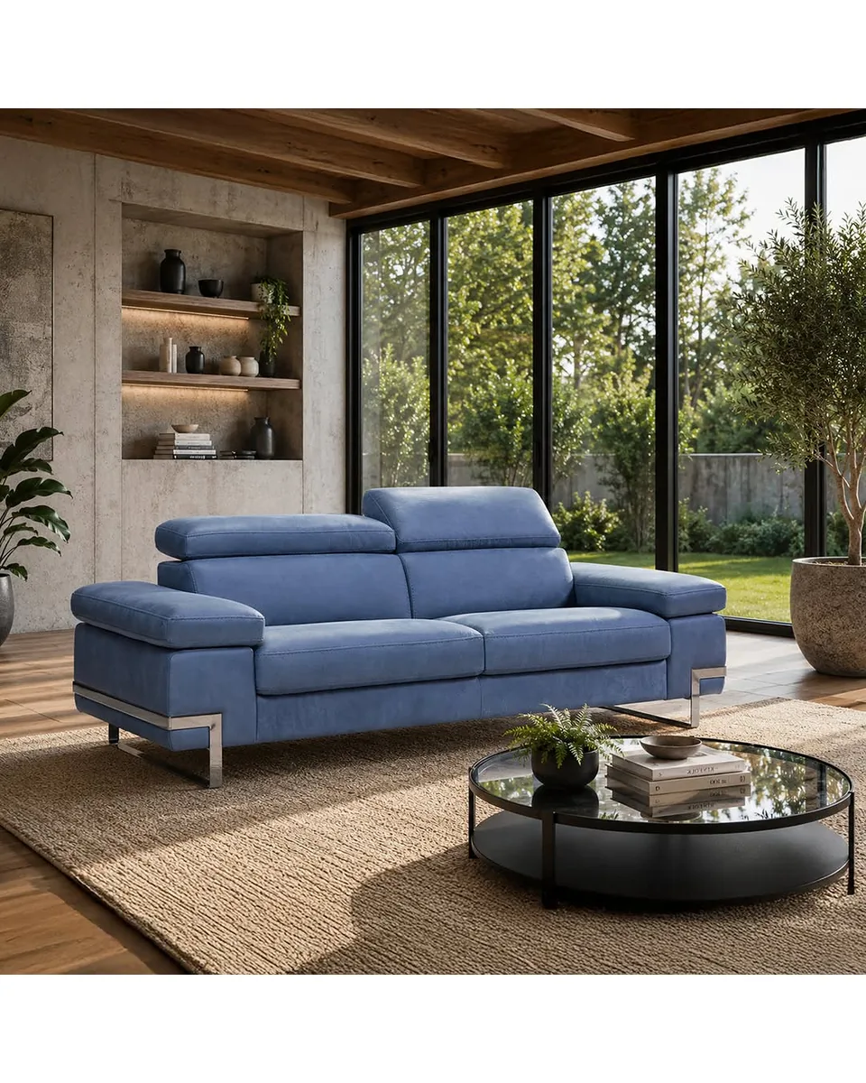 Vittoria Contemporary Italian Leather Sofa