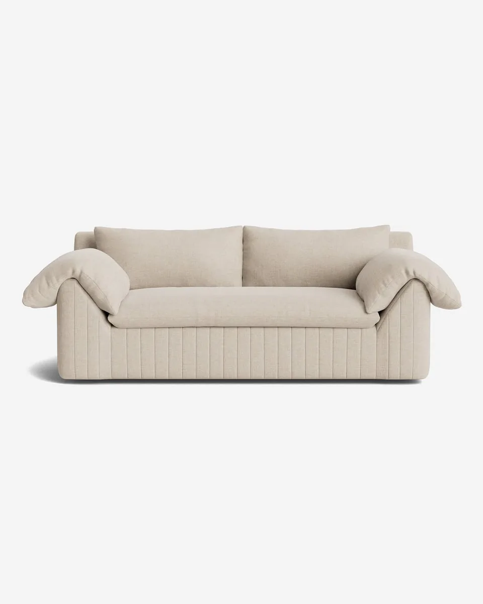 Yucca Sofa by Carly Cushnie, Flax Performance Cotton Weave, 85"W