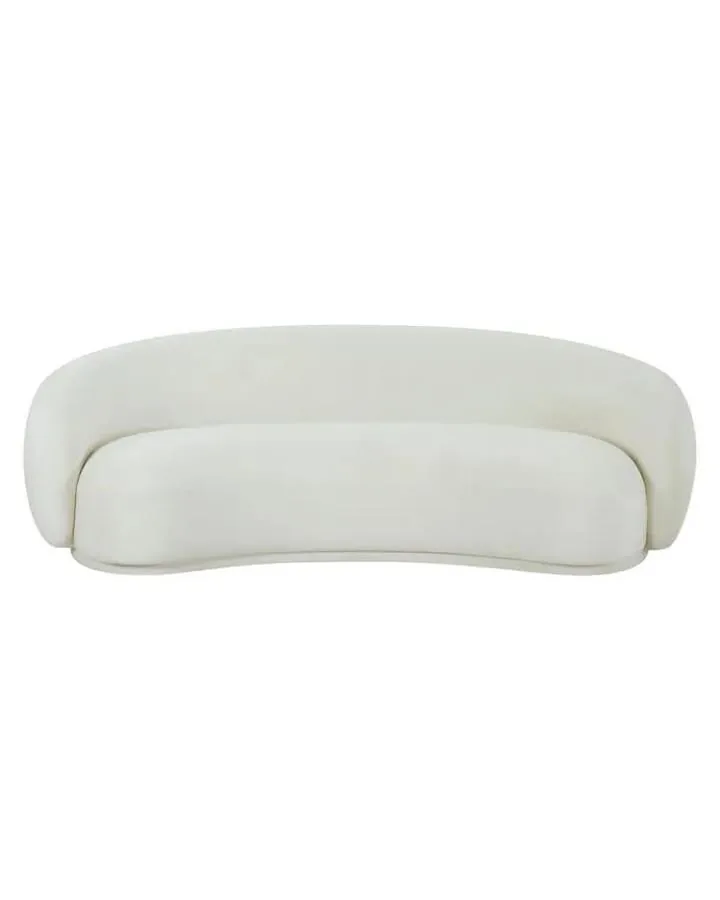 Kendall Cream Velvet 90" Sofa