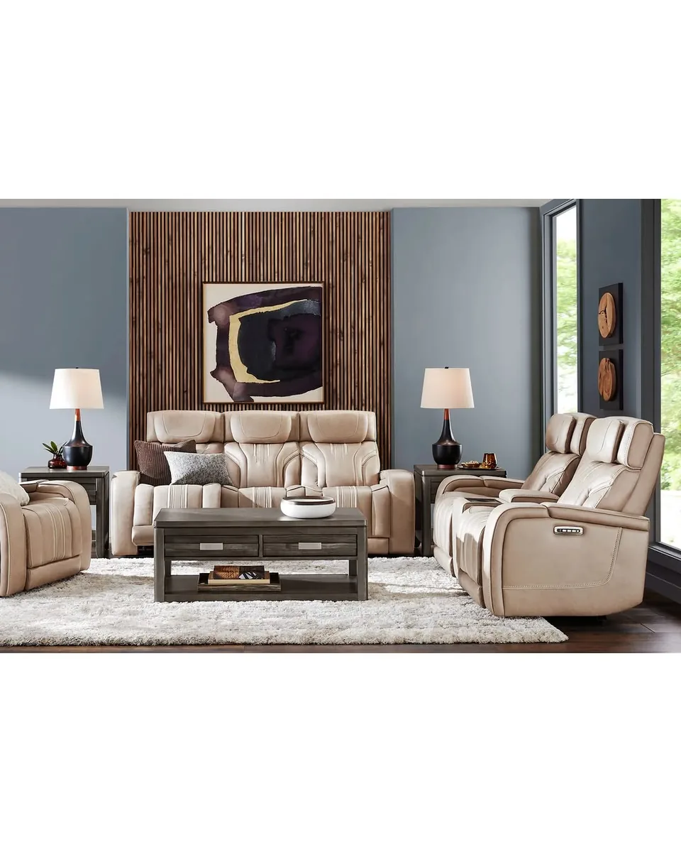 southlake sand triple power reclining living room