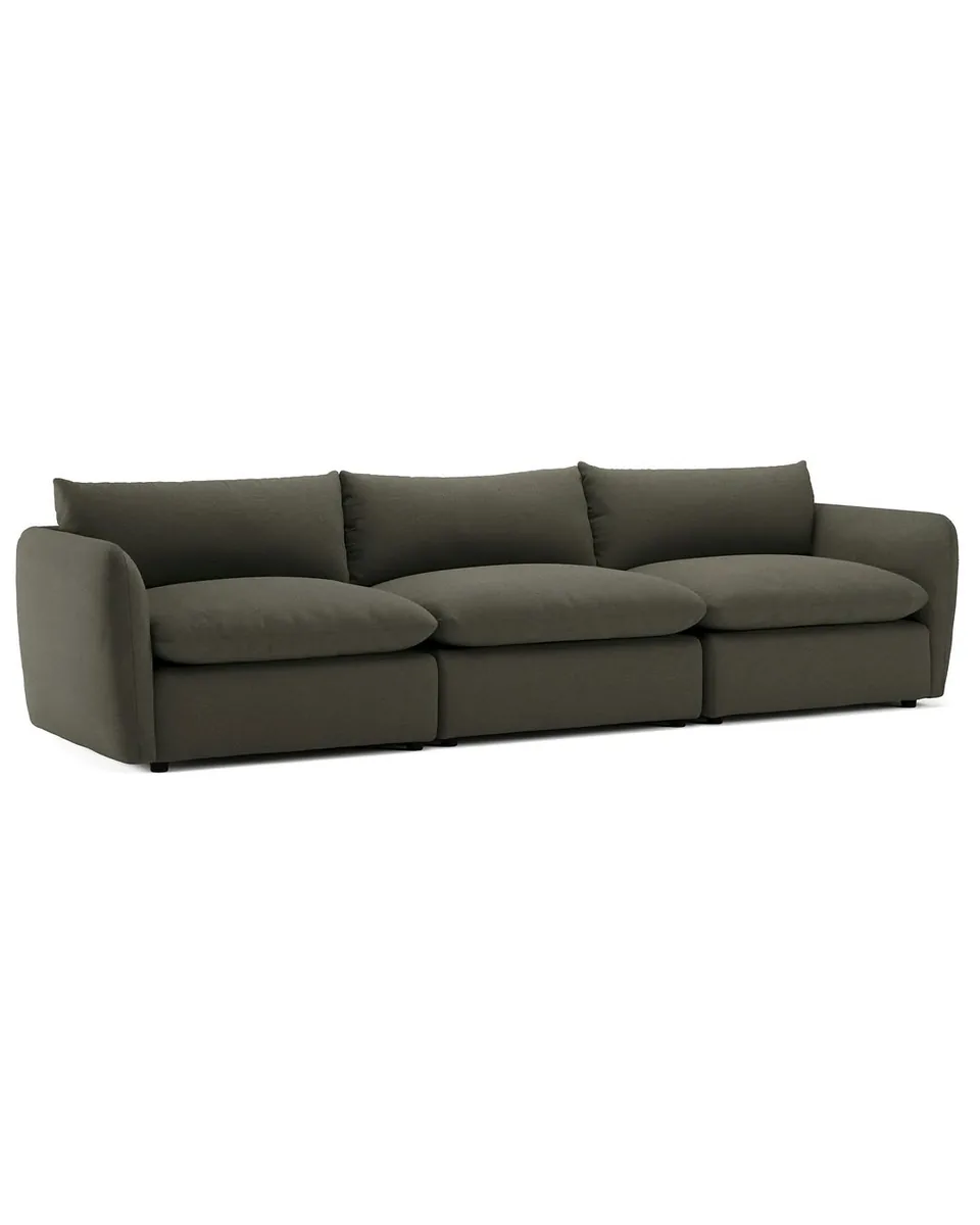Leigh 131.5" Modular Sofa - Silver Moss