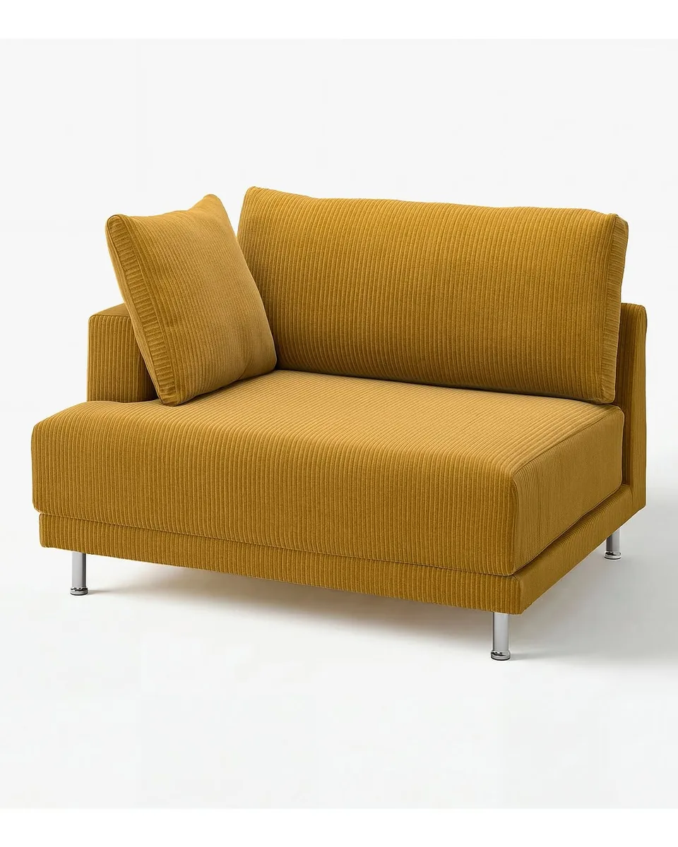 UPPÅKRA 1.5-seat module, Samsala yellow-brown, Depth: 42 1/8 "