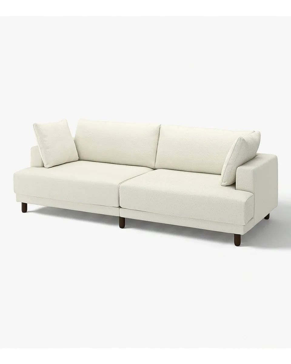 UPPÅKRA sectional, 3-seat, Axvall off-white, Depth: 42 1/8 "