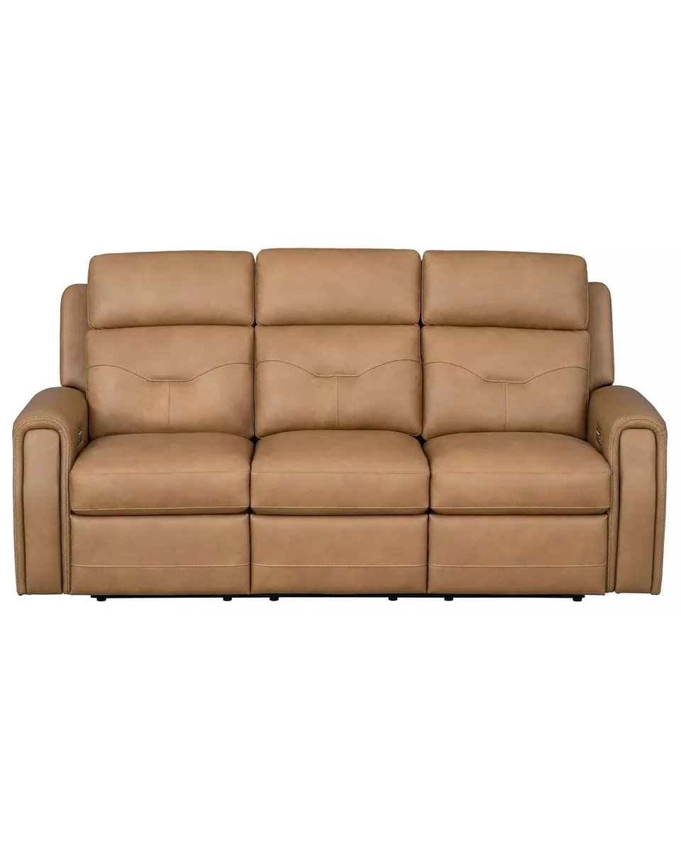 Felix Toasted Almond Leather 86" Zero Gravity Triple Power