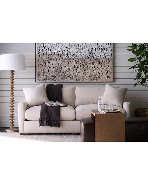 Jaxon Sofa, Modern Couch - 88"L x 39"D x 37"H, High-Resiliency Foam, Performance Fabric | Beige, Tan, Cream