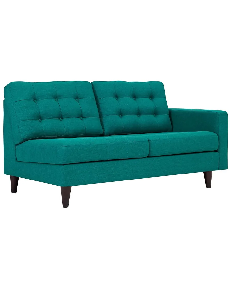 Empress Right-Facing Upholstered Fabric Loveseat