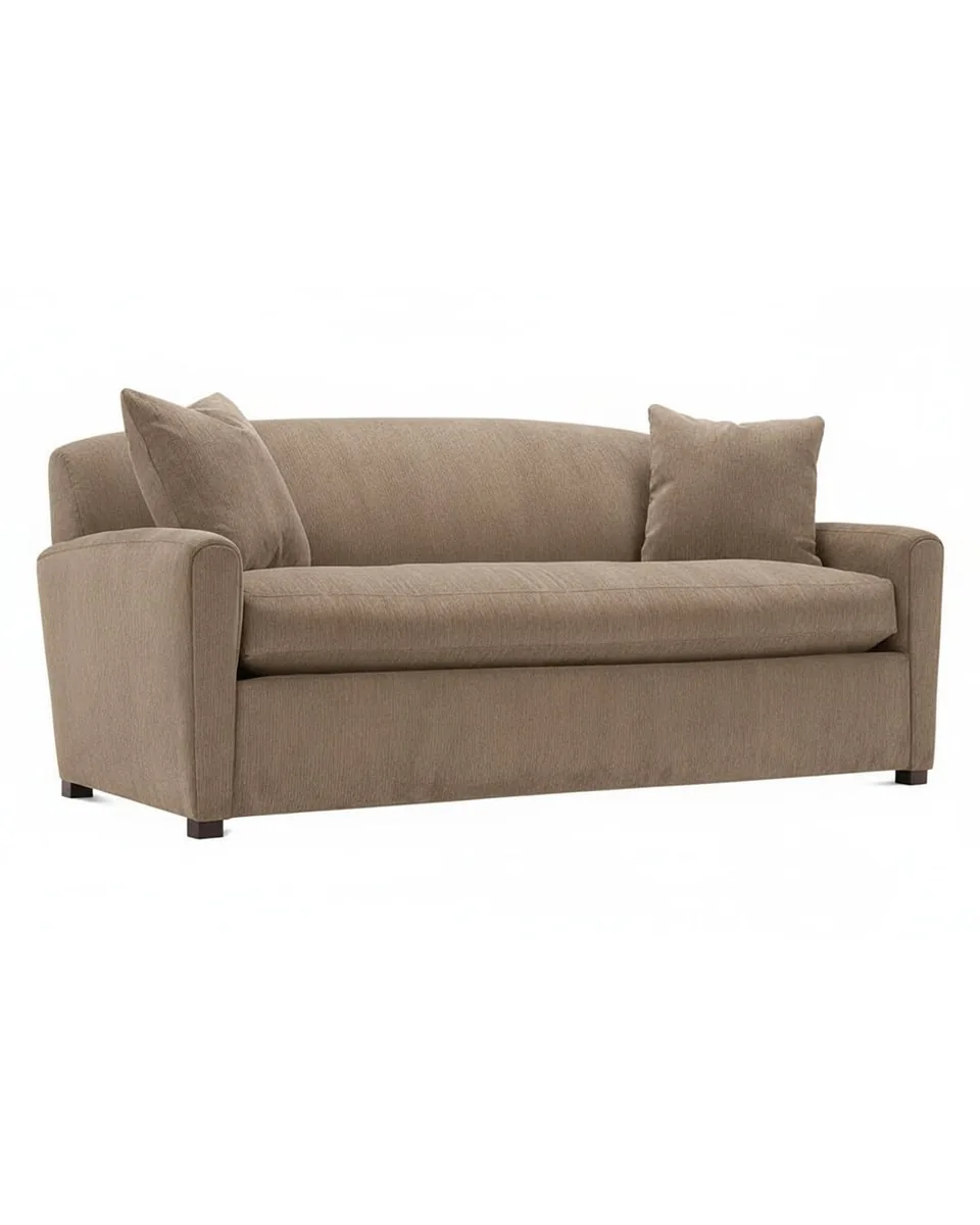 Sloane 73 Inch Apartment Size Single Bench Seat Fabric Art Deco Sofa
