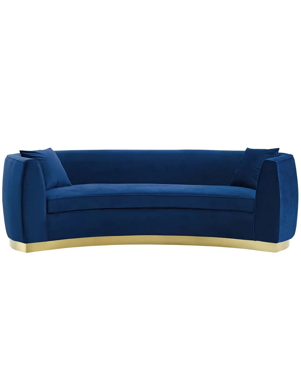 Resolute Curved Performance Velvet Sofa