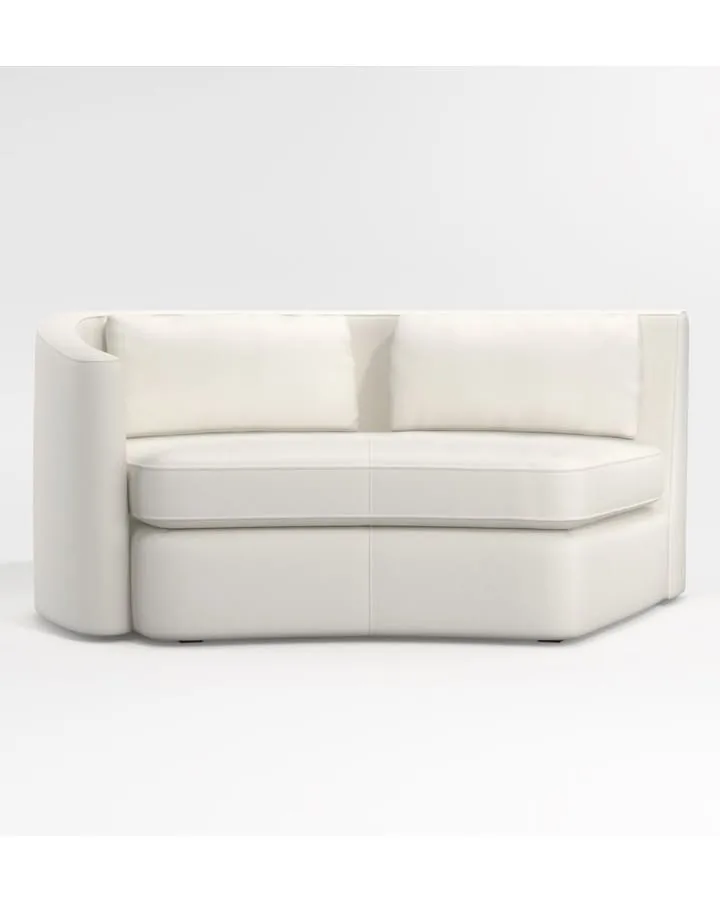 Nouveau Curved Left-Arm Sofa Sectional Piece