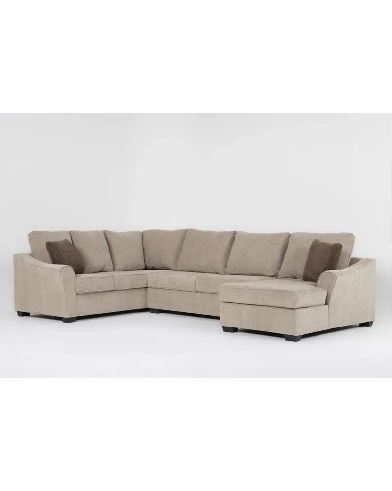 Hobson Barley 3 Piece Sectional With Left Arm Facing Tux & Right Arm Facing Chaise