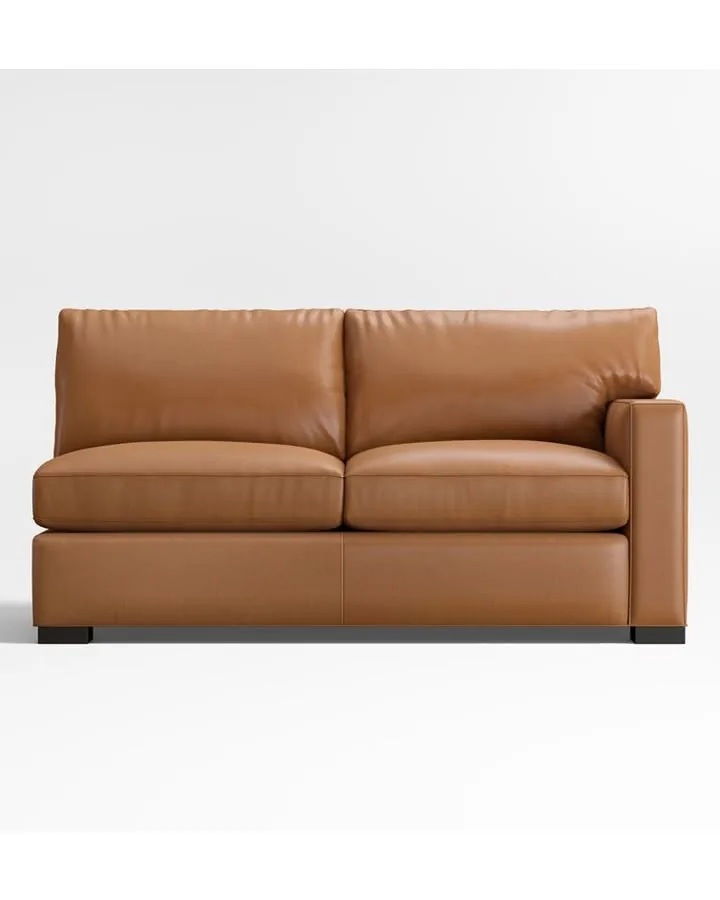 Axis Classic Leather Right-Arm Apartment Sofa Sectional Piece