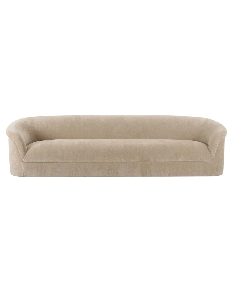 Zack Modern Classic Beige Velvet Sofa