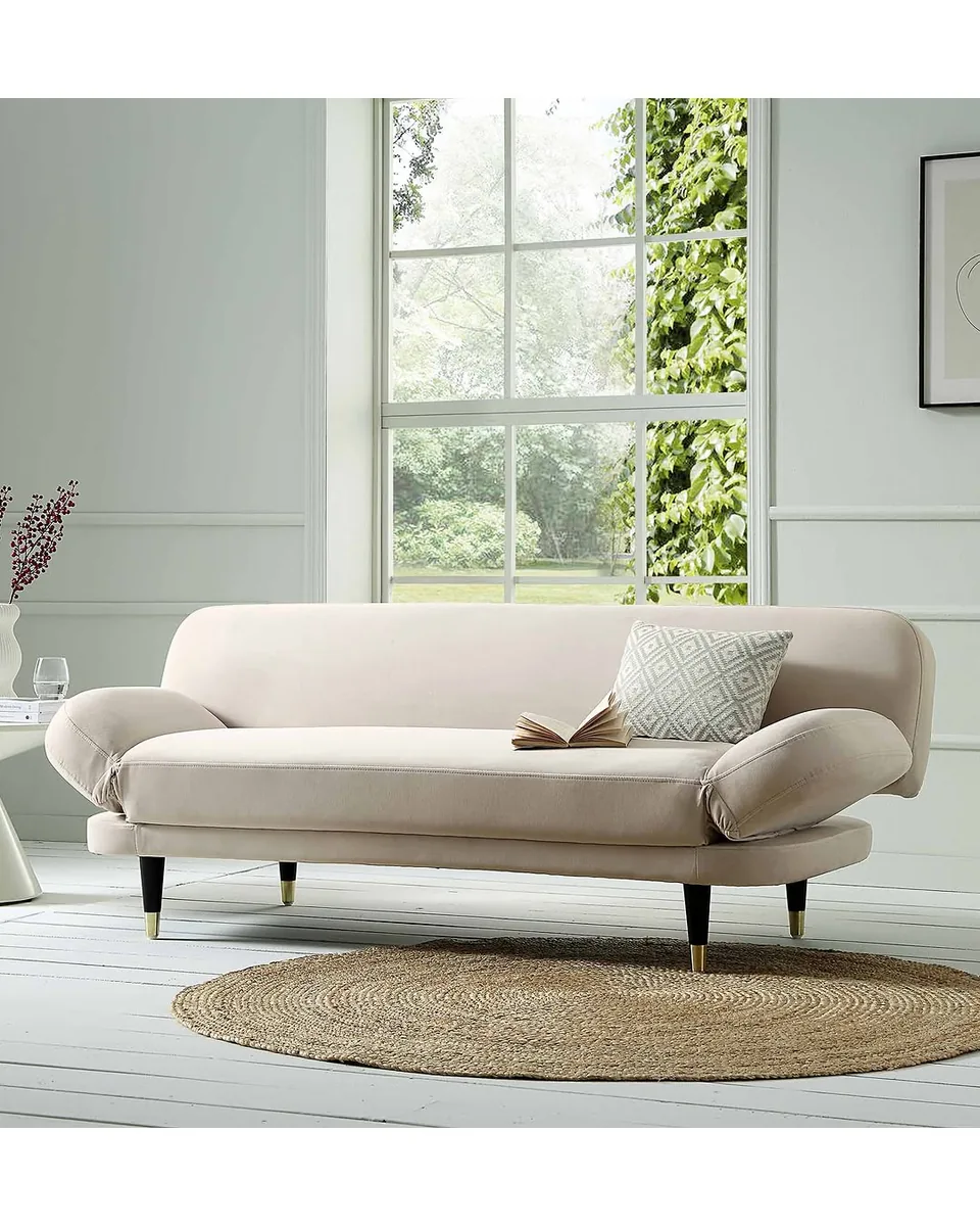 Solna 2-Seater Sofa Bed, Mink Velvet