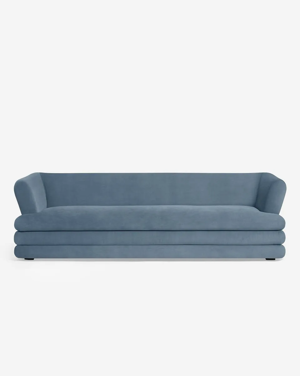 Babs Sofa by Sarah Sherman Samuel, Hydrangea Velvet, 108"W