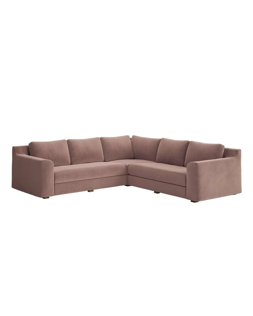 The Elevate 99" Corner Sectional in Recycled Velvet