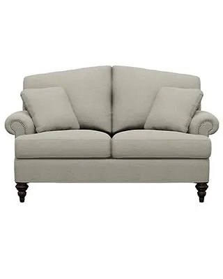 Hyde Loveseat in Black/Blue/Brown, 66"w x 43"d x 38"h by ETHAN ALLEN