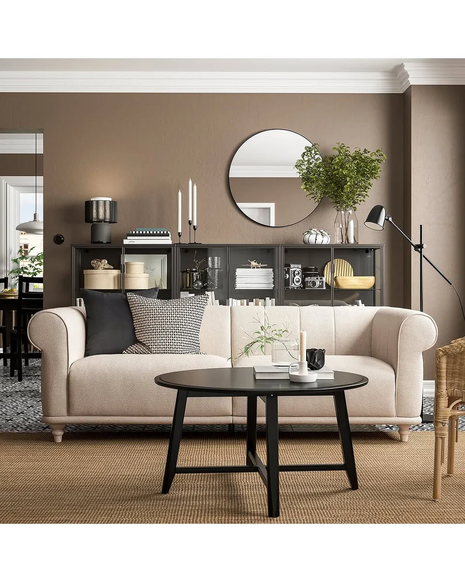 VISKAFORS sofa, Lejde light beige, Armrest width: 8 5/8 "