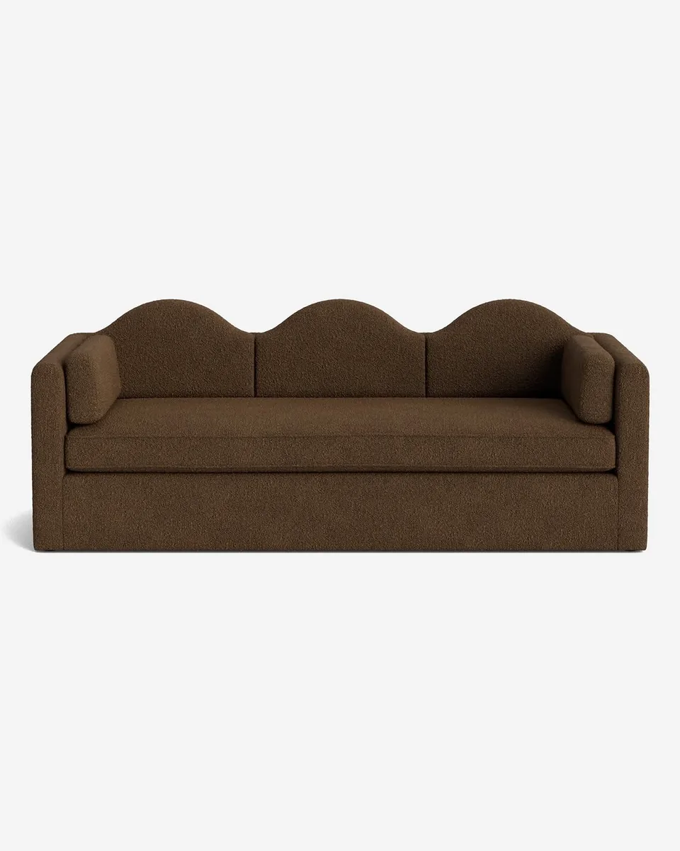 Bernadette Sofa by Sarah Sherman Samuel, Brown Luxe Boucle, 84.5"W