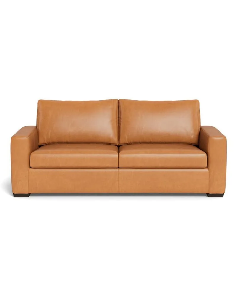 Mas Mesa 88" Deep Leather Sofa